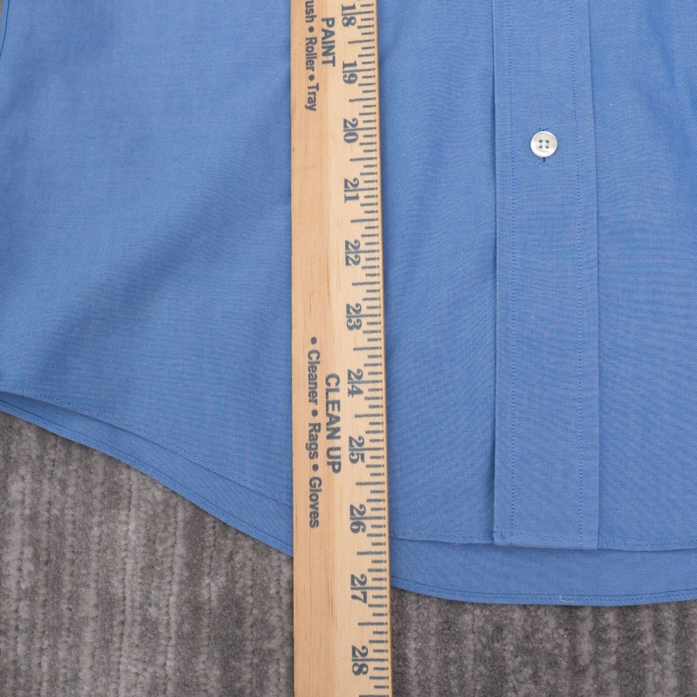 Brooks Brothers Button Up Shirt Mens 16 Blue Excellent Non-Iron Cotton Long Slv - Picture 3 of 9